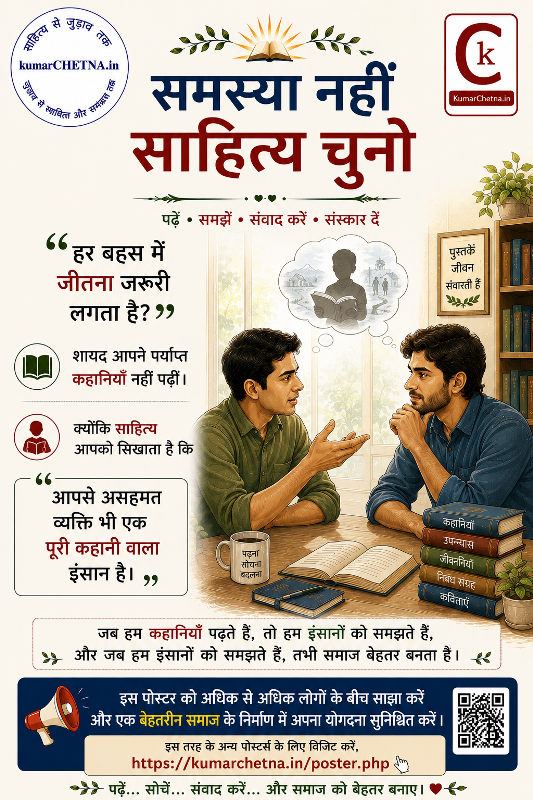 समस्या नहीं साहित्य चुनिये: पोस्टर -25