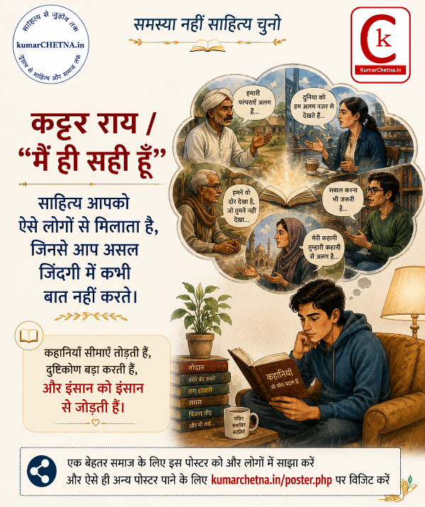 समस्या नहीं साहित्य चुनिये: पोस्टर -09