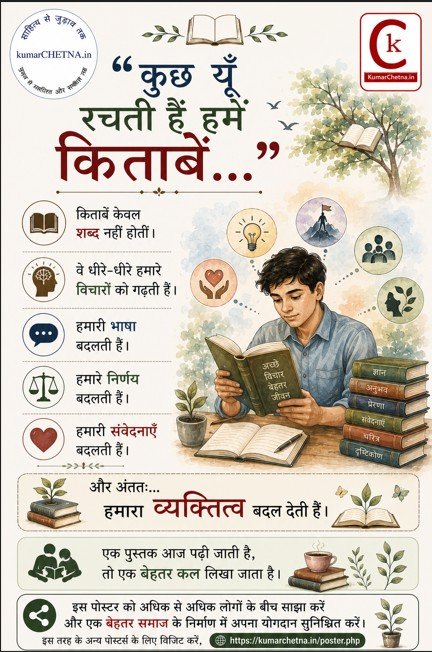 साहित्य पढ़ने के प्रोत्साहन हेतु पोस्टर - 001