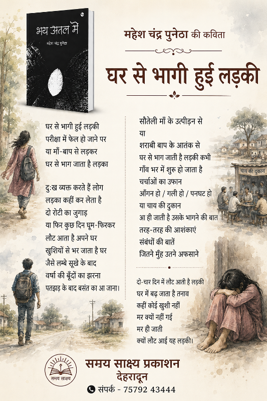 भय अतल में  (कविता संग्रह - महेश चन्द्र पुनेठा )- समय साक्ष्य प्रकाशन देहारादून - 001