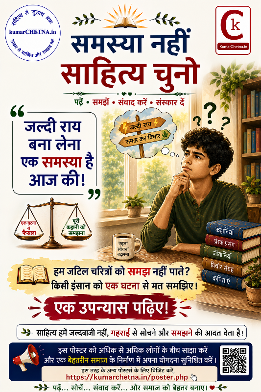 समस्या नहीं साहित्य चुनिये: पोस्टर -07