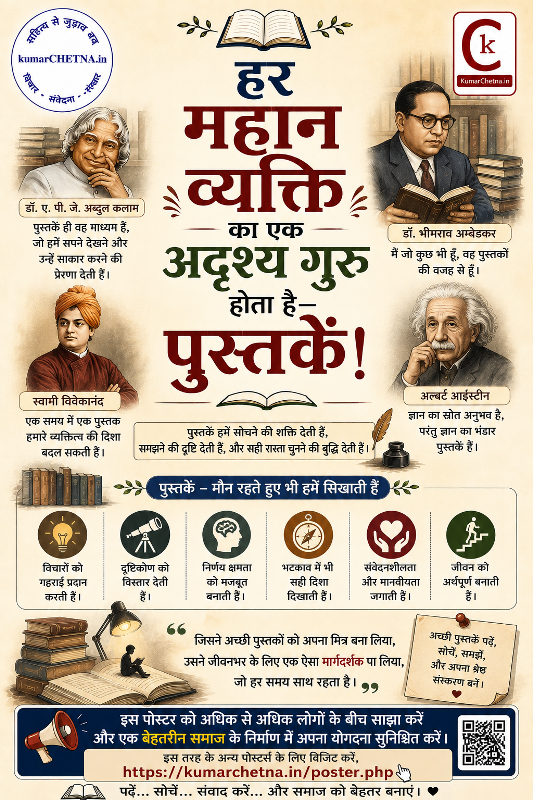 साहित्यिक पुस्तकें पढ़ने की संस्कृति पोस्टर - 003