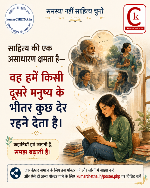 समस्या नहीं साहित्य चुनिये: पोस्टर -15